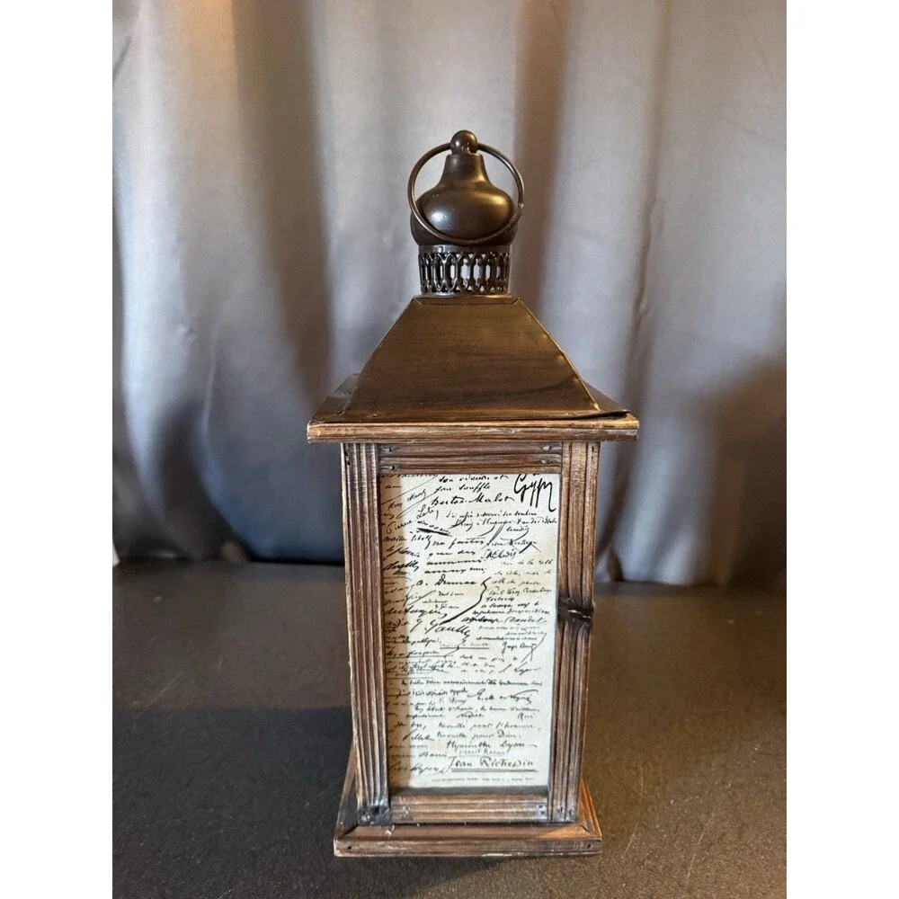 Vintage/French Rustic Style Lantern Box with Glass And latch